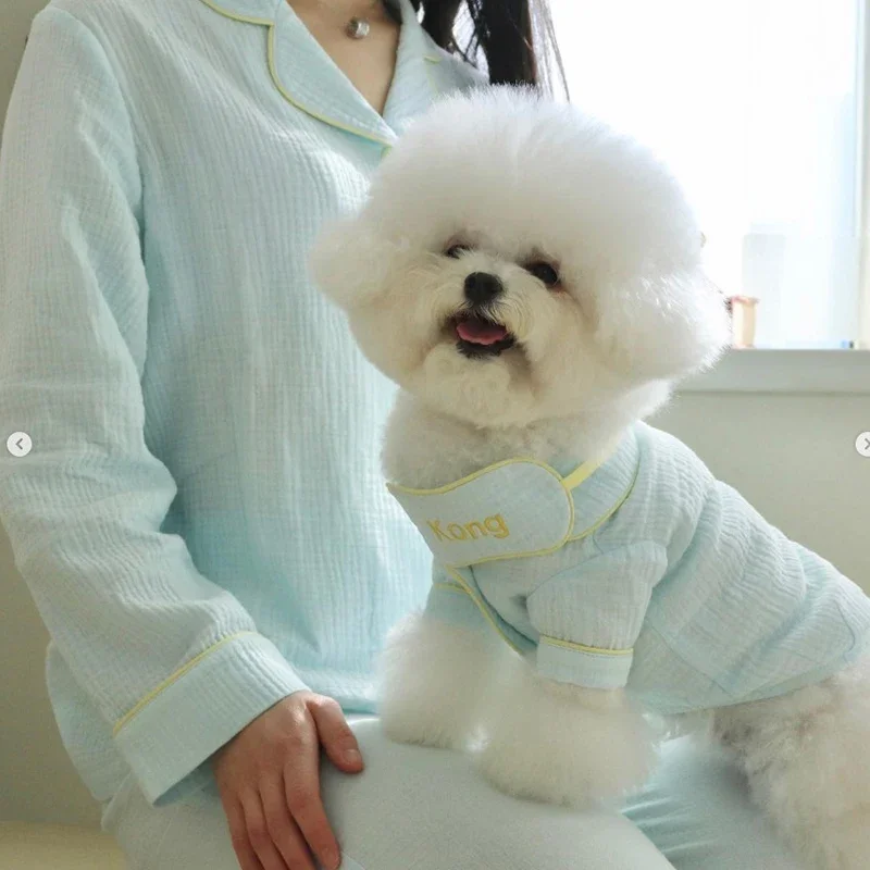 Puppy Pajamas with Blindfolds Cute Home Clothes for Cat Air Conditioning Clothes Spring Summer Small Dog Pet Clothes