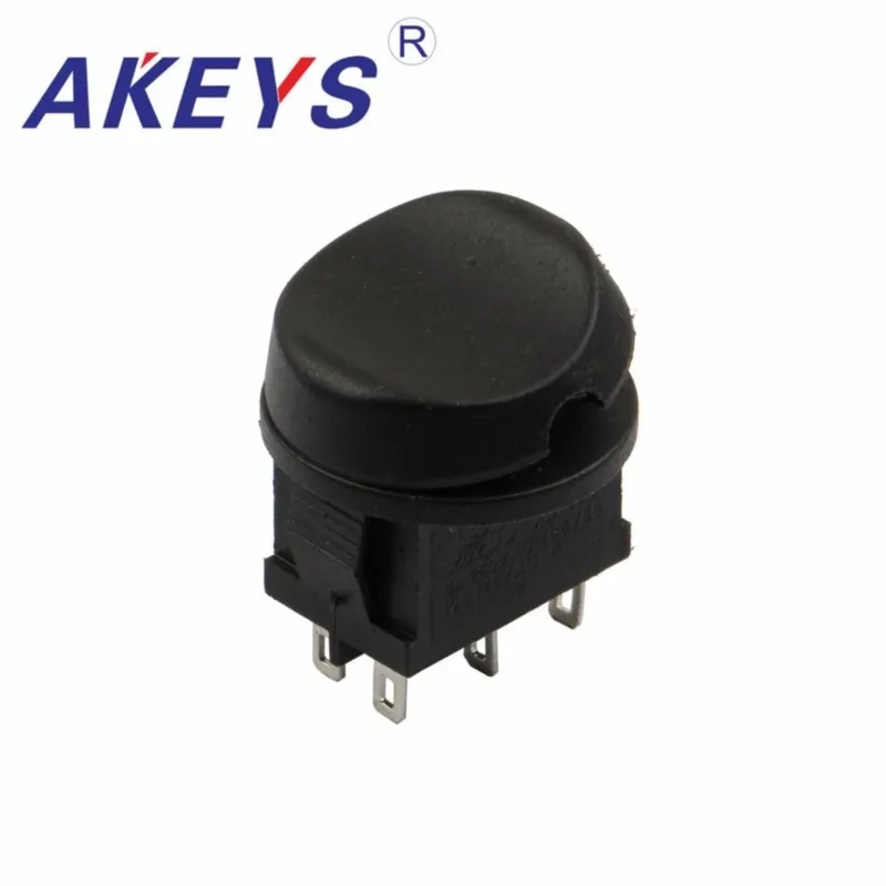 10PCS KCD1-206B 6P 6pin 3 position black rocker switch