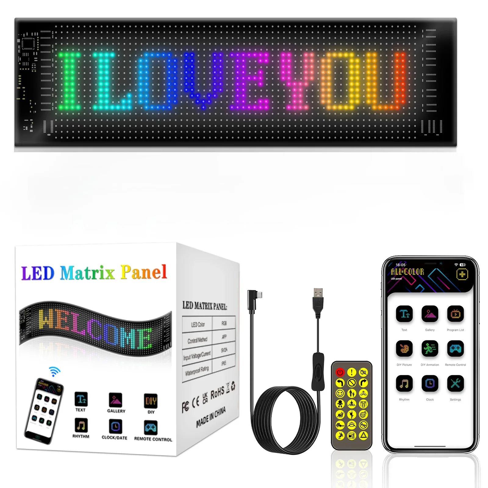 LED Soft Screen Advertising Lights Can Upload Pictures and Texts for Display and Are Used for Car Shop Performance Light Signs