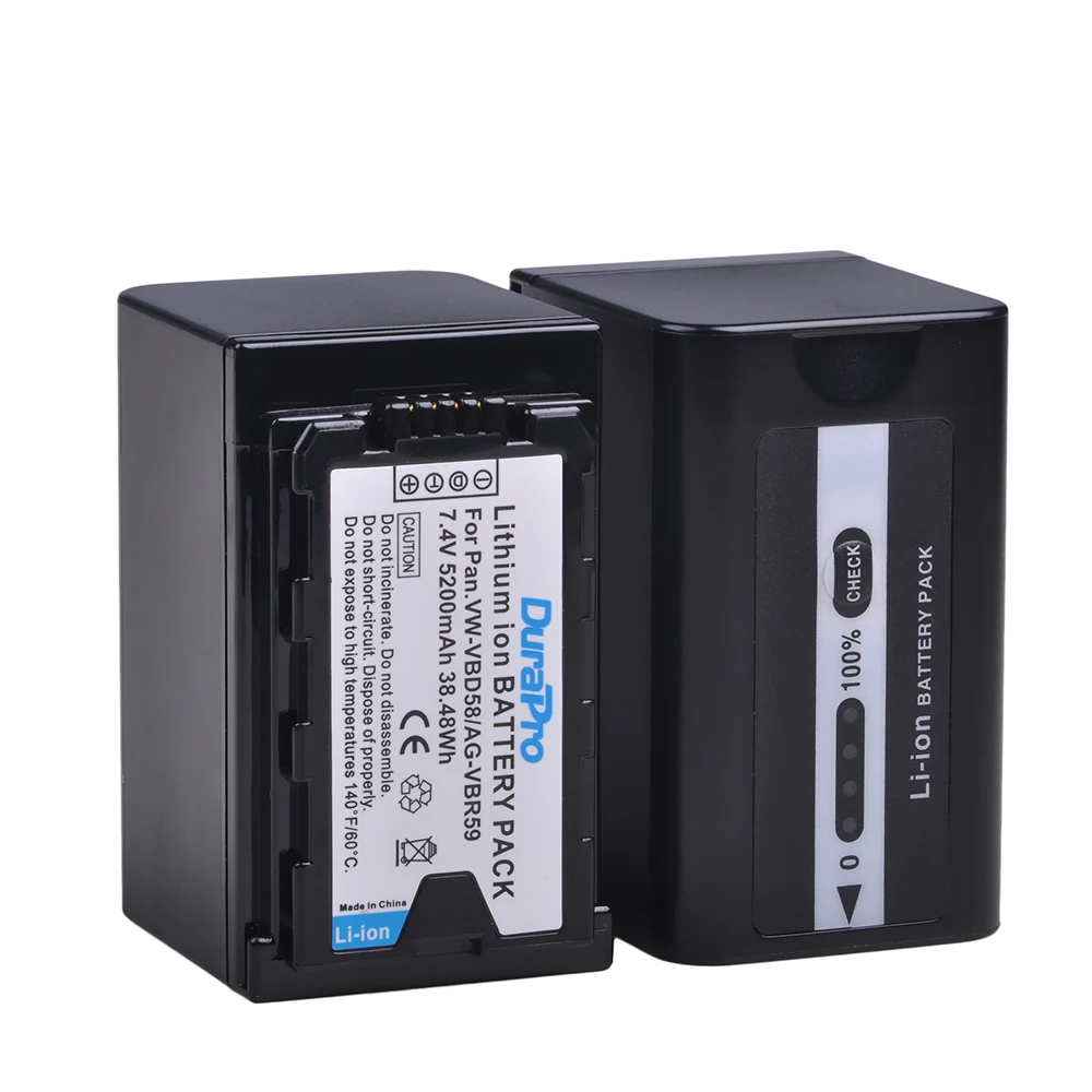 AG-VBR59 VW-VBD58 Battery for Panasonic HC-X2 HC-X20 AG-FC100MC BS1H HC-MDH2 HC-MDH3 HC-PV100GK AJ-PX270 PX280MC PX285MC PX298