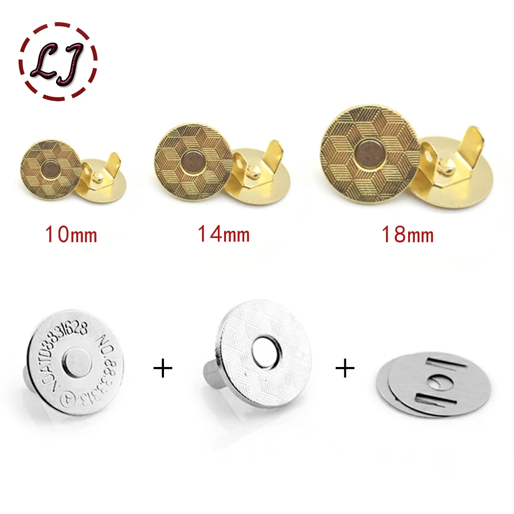 New High Quality 5 pairs 3 Style Invisible Hidden metal Strong magnetic Snaps Button For Overcoat Handbag Garment Accessory DIY