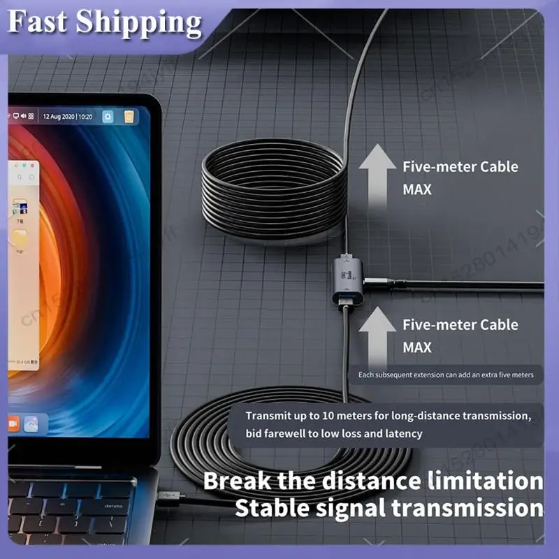 -ABDH USB A 3.2 Power Supply Extender, Signal Amplifier Extender, 5Gbps 15W Power For Phone, Laptop, Camera, Scanner, Printer