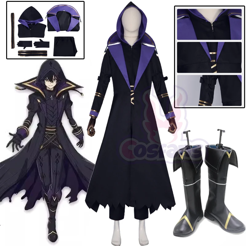 CID Kagenou Cosplay Kostüm Anime die Eminenz in Schatten Cosplay Kostüm Perücke komplette Set Halloween Weihnachten für Mann Kleidung Anzüge