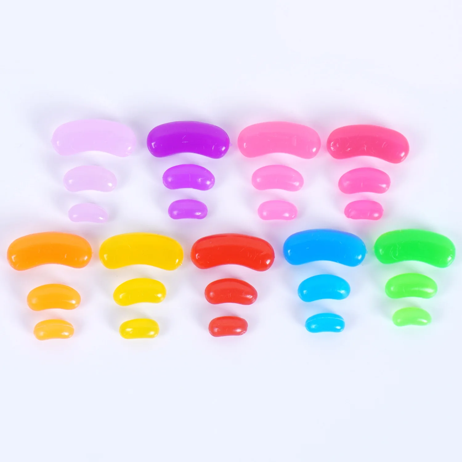 50pcs Mini Candy Jelly Beans Rainbow Sugar Beads Model DIY Handmade PVC Miniature Fake Accessories Simulation Candy Decoration