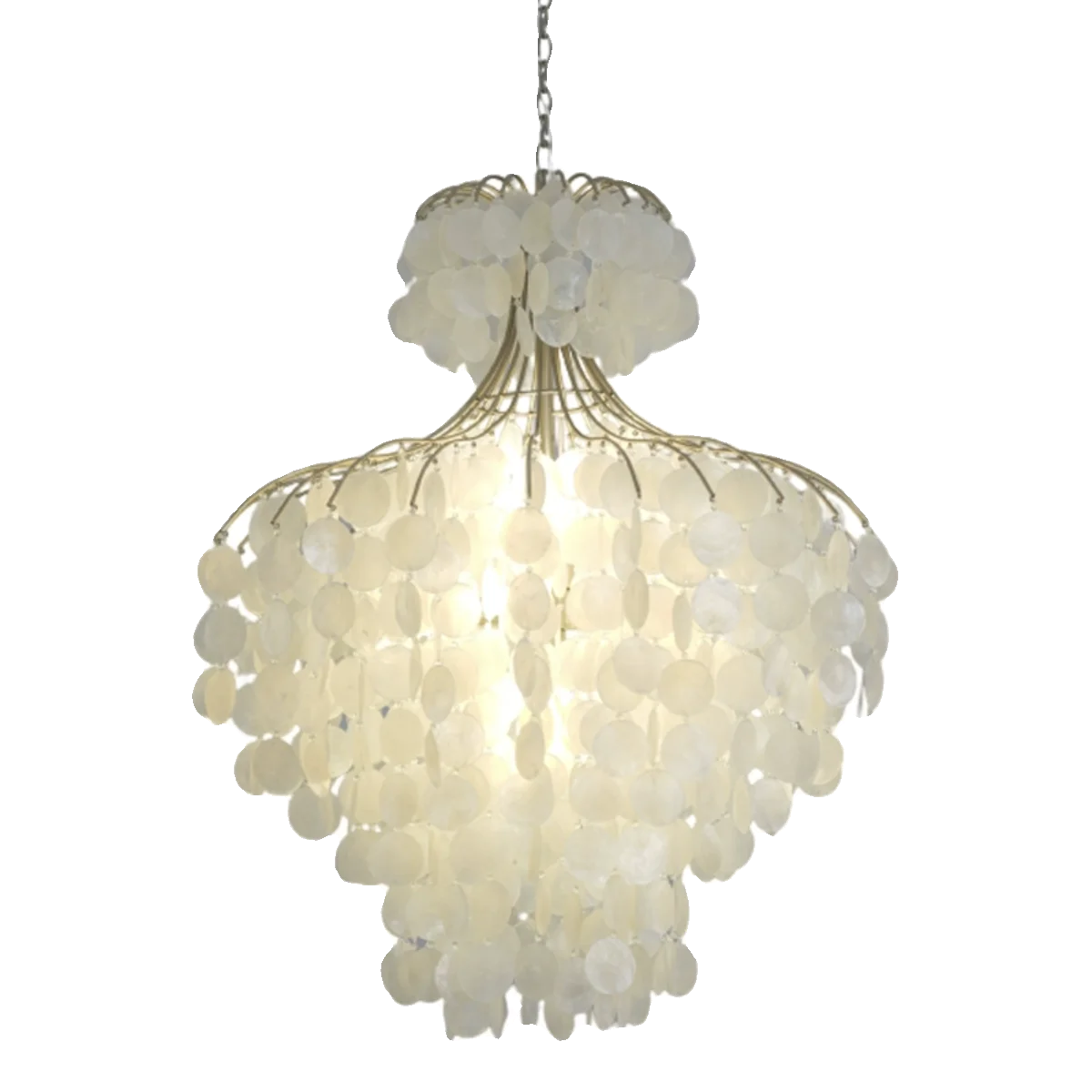 

French Cream Vintage Pearl Natural Shell Chandelier Living Room Dining Room Bedroom Study Nordic Wind Chime Light