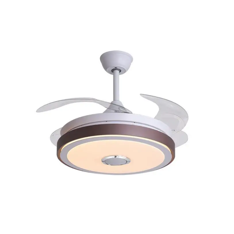 Invisible ceiling fan light home living room bedroom dining room frequency conversion bluetooth with electric fan