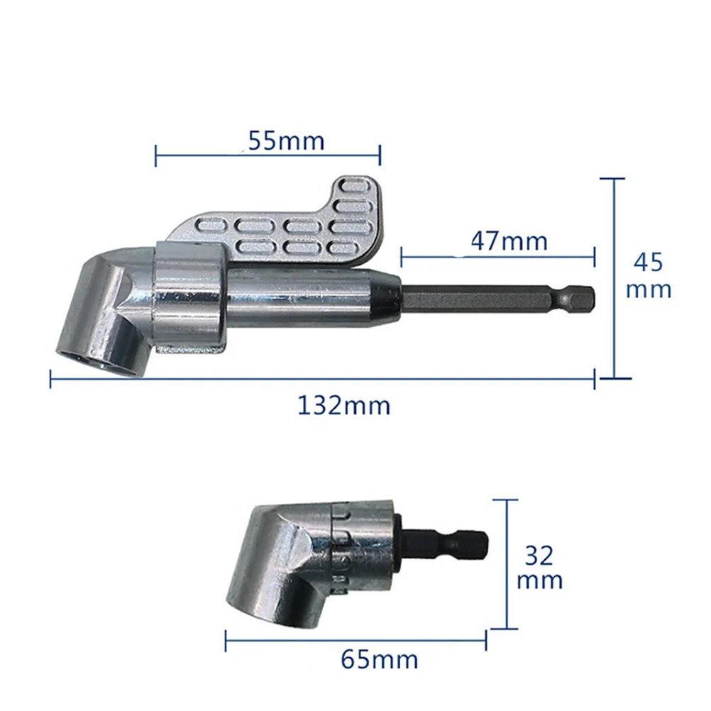 

Right Angle Driver 105 Degree Heavy Duty Angle Adapter for Hard to Reach Areas Strong Magnetic Bit Holder Fits Cordless
