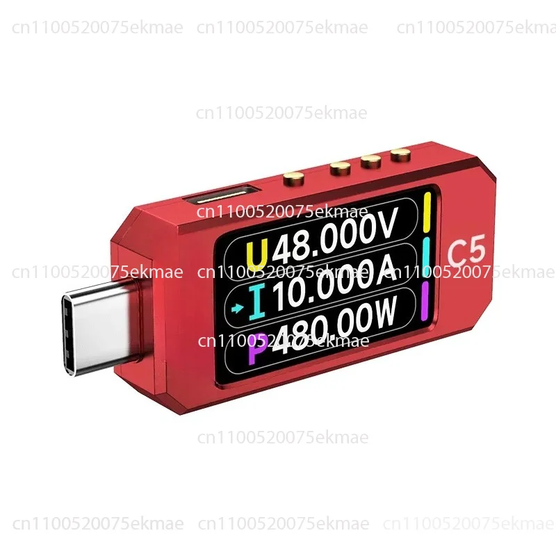 C5 Red 20‑Bit USB Voltage Current Tester, 28V PD3.1 Fast Charge Detector, UFSS EPR Meter