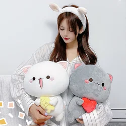 Mitao-Chat allongé Kawaii pour couple, jouets en peluche beurre, poupées animales en peluche mignonnes, oreiller doux, coussin de dessin animé, anniversaire