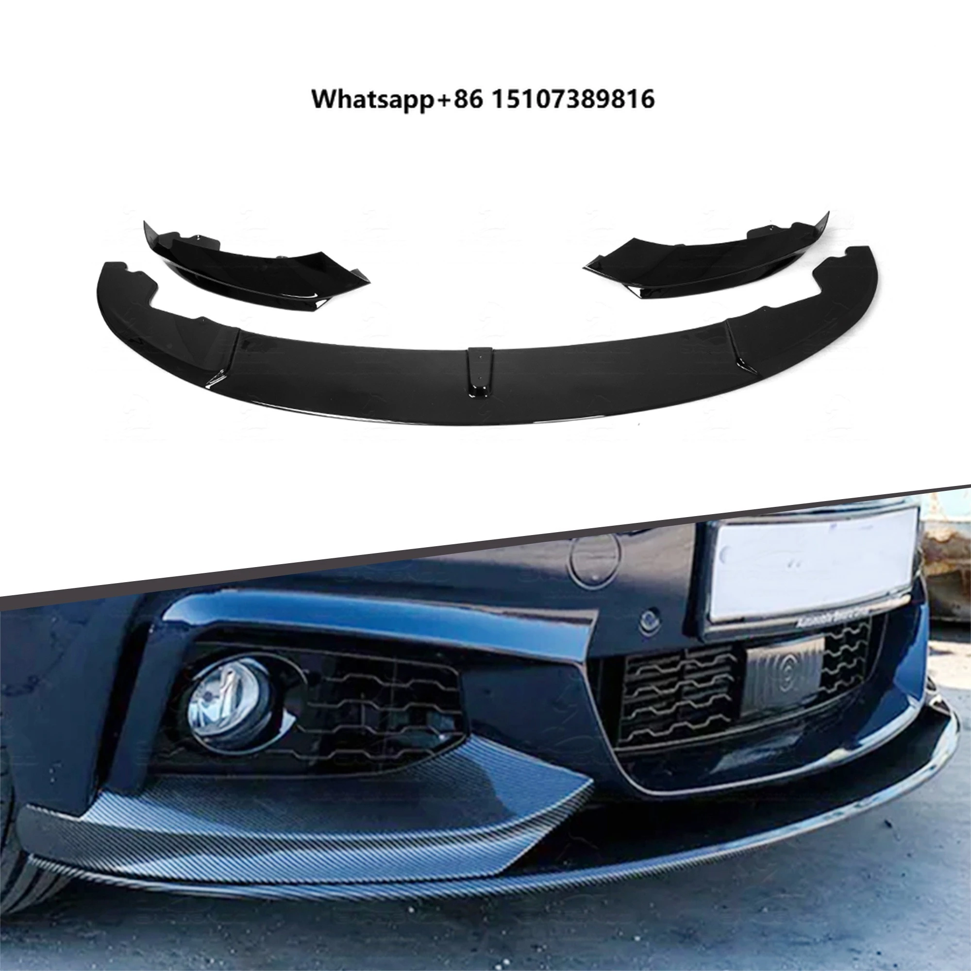 Gloss Black ABS Performance Style Front Splitter Lip for F32 F33 F36 M Sport