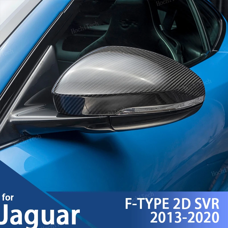 

Real Carbon Fiber Side Mirror cover Cap Sticker overlay for Jaguar F-TYPE 2D Convertible Coupe SVR 2013-2020