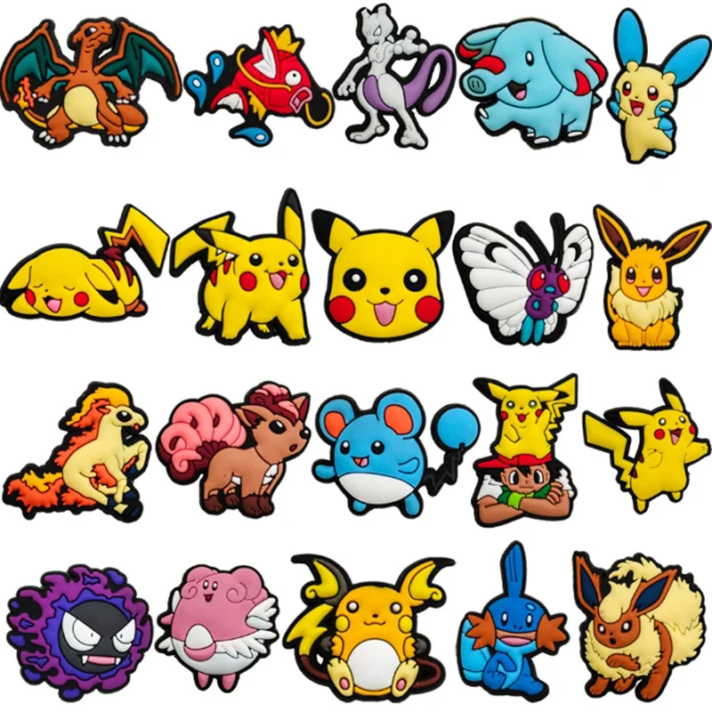 Miniso niedlichen Cartoon Pokemon Anime Schildkröte Vogel Schuh Charms DIY Schuhs chnalle Zubehör PVC Schuh Dekorationen Weihnachts geschenke