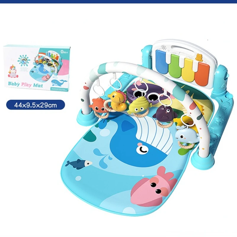 

Unicorn activity fitness sleeping game mat infant play gym mat musical educational toy mat piano rack pedal