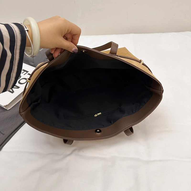 سعة كبيرة جودة فو الجلد المدبوغ حقيبة كتف الصلبة الخصر حقيبة يد عادية رائجة البيع حقائب للنساء Bolsas Femininas #3