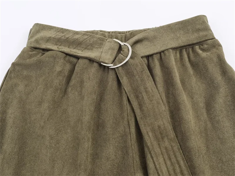 بدلة رياضية نسائية جديدة في مجموعات مطابقة 2025 الخريف من جلد الغزال السراويل غطاء السراويل فرقة النساء الملابس النسائية الاتجاه مجموعات #5