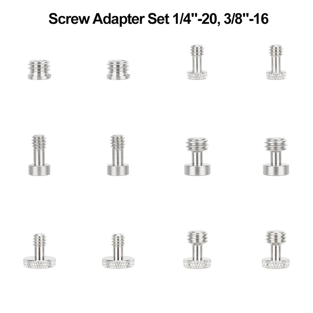 CAMVATE Assorted Screw Adapter Set  for Camera Accessories Set of 12pcs Screws 1/4