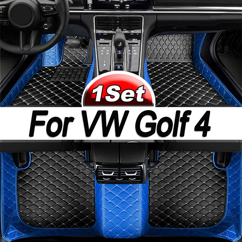 Tapis de sol en cuir pour VW Golf 4 MK4, tapis de voiture, tapis, repose-pieds, centre de livraison directe, accessoires intérieurs automatiques,