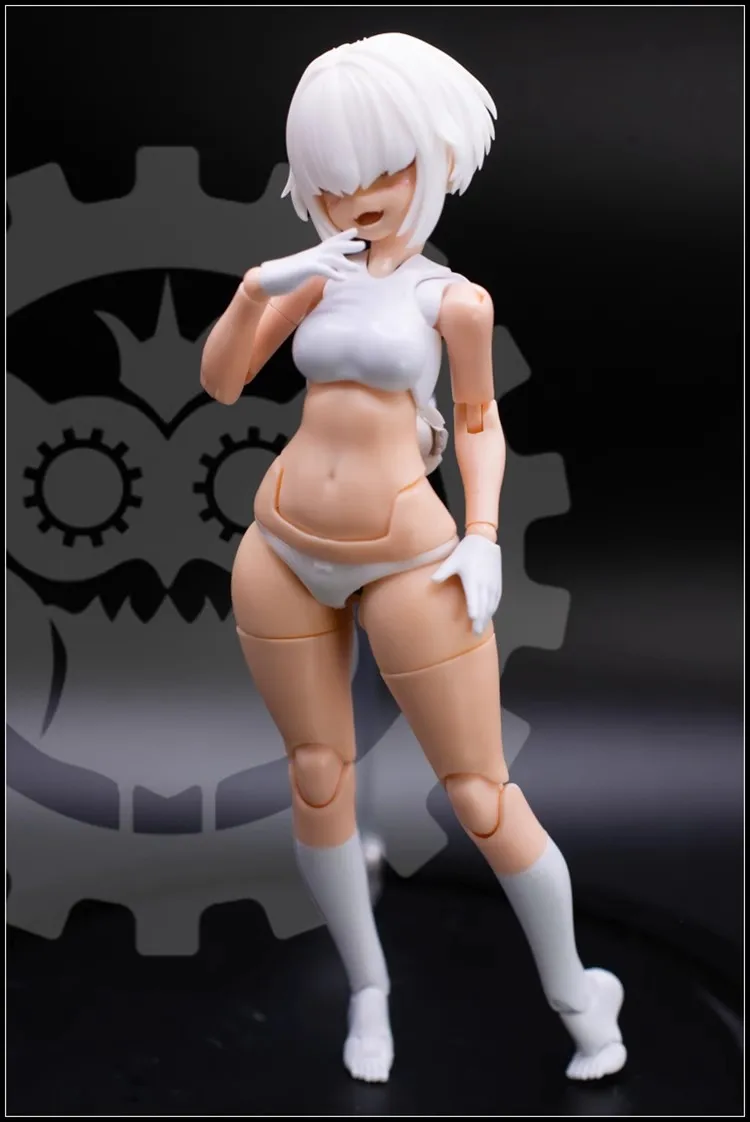 SH STUDIO MU078 1/12 Soldier Machine Goddess Device Face Hair Fattish Body Accessories Resin GK Monomer Modified Model In Stock