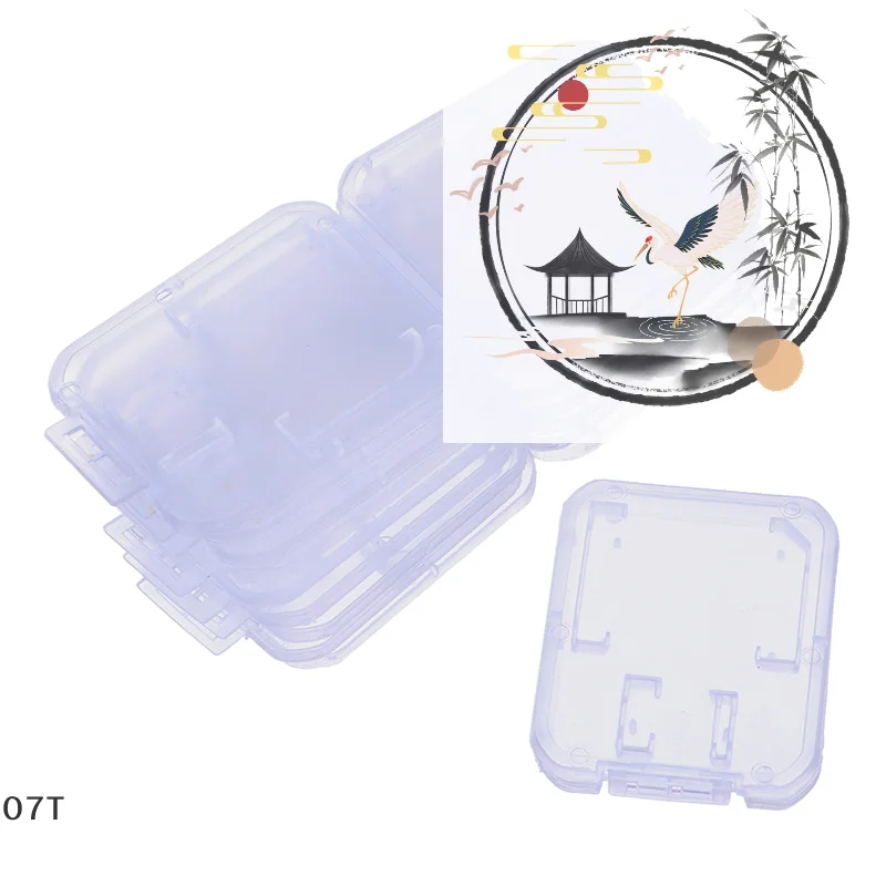 10pcs Clear Plastic Memory Card Case Stick SD TF Card Storage Box Protection Holder Transparent Memory Card Storage Boxes