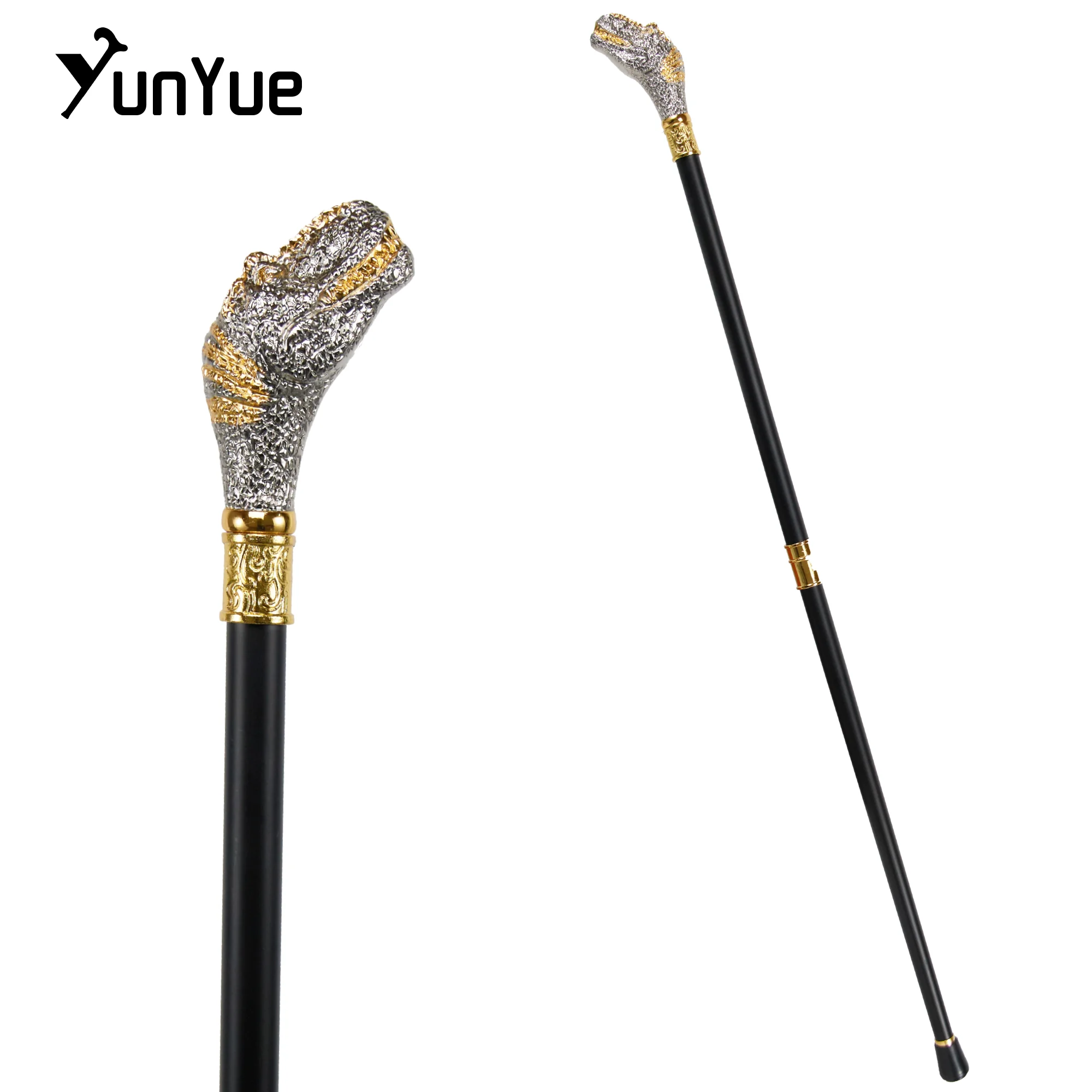 

Белое золото, голова тираннозавра, модный подарок, трость, художественная декоративная трость, джентльмен, элегантная трость для косплея, реквизит для фильма