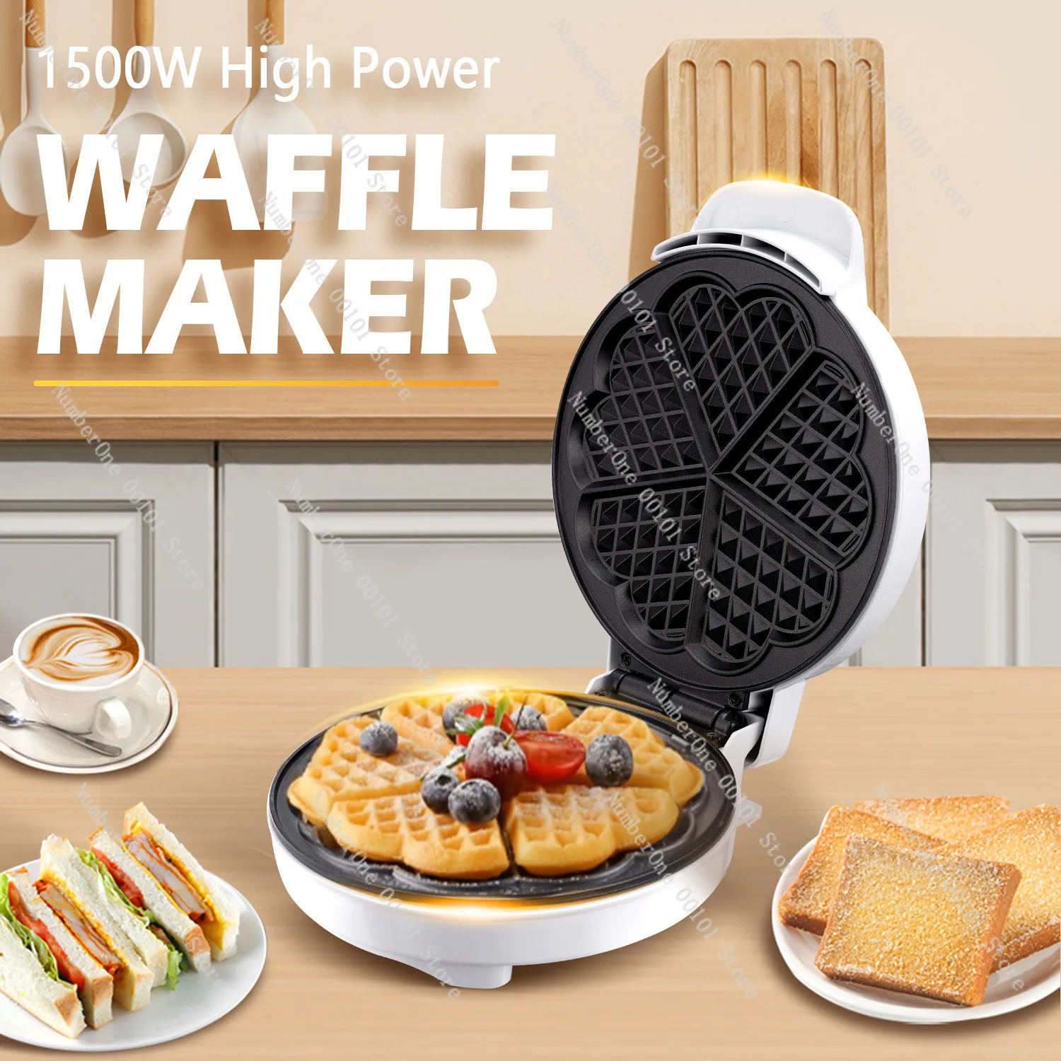 Household small electric cake pan waffle machine egg machine egg roll cake sandwich breakfast machine