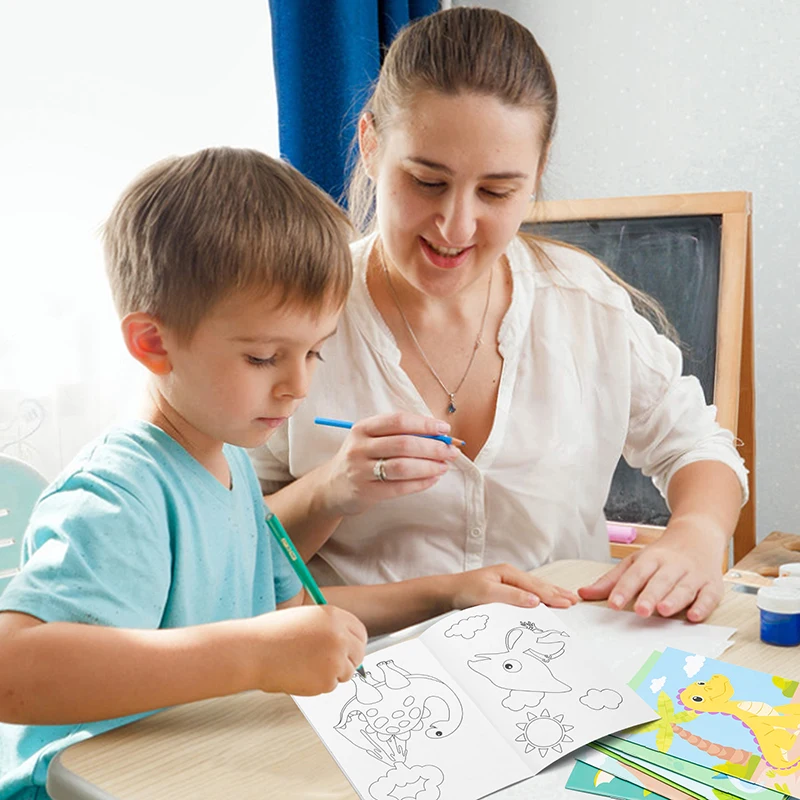 24 Pack Diy Coloring Book Filling Dinosaur Pattern Color Booklet For Back To School Teacher Appreciate Gift Party Drawing Game image 6