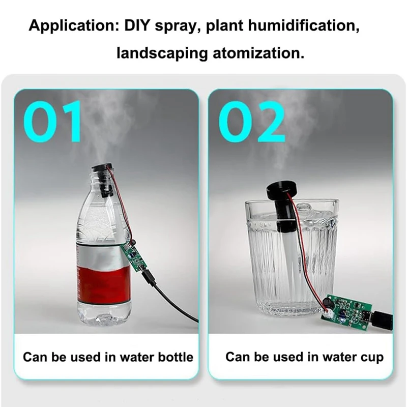 6er Pack DC 5V USB Befeuchtung zerstäubung scheibe Mirco-Schnitts telle Zerstäubung antriebs platine für DIY nach Hause