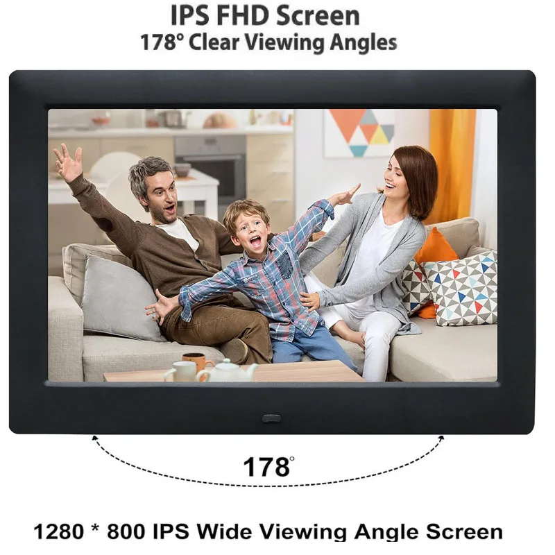 10 インチ画面 LED バックライト HD IPS 1280*800 デジタルフォトフレーム電子アルバム画像音楽映画フル機能良いギフト