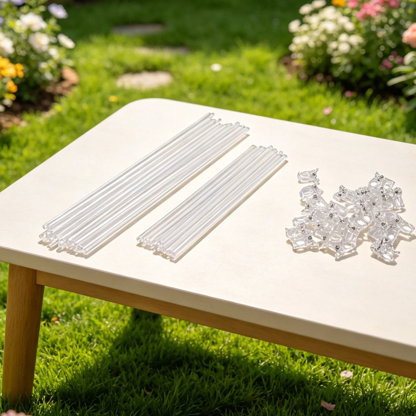 30 Clear for acrylic Orchid Support Stakes and Clips for Strong Plant for stem Support and For Healthy Development in Gardens or