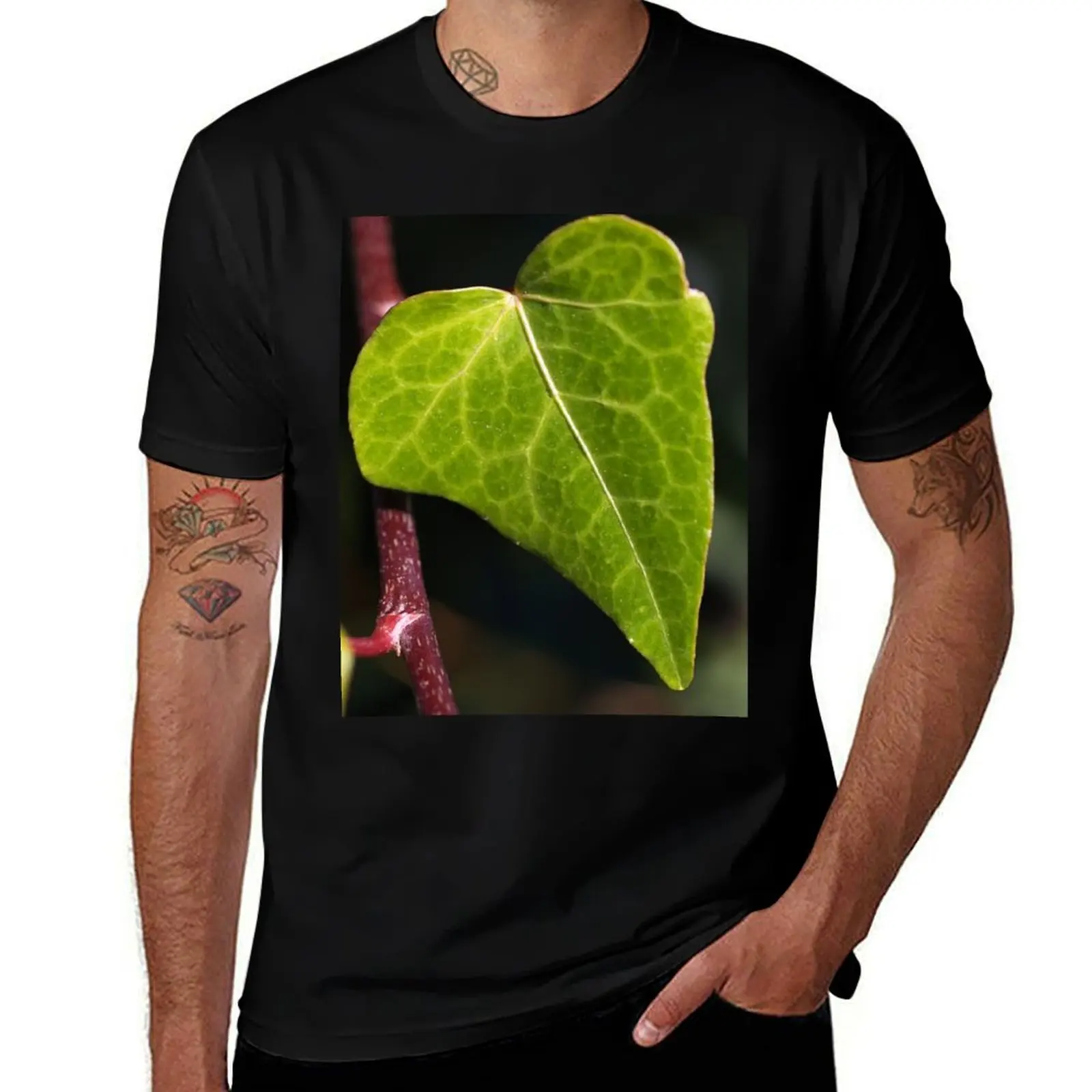 Green Ivy Leaf T-Shirt vintage graphic tee oversized mens champion t shirts