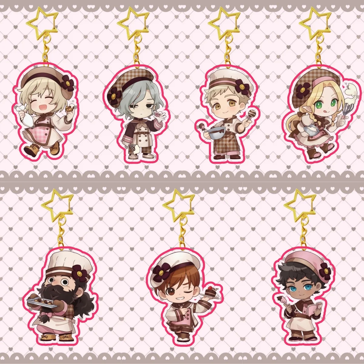 Image of 6CM Anime Delicious in Dungeon Acryl-Standfigur Schlüsselanhänger Cosplay Q-Version Charaktere Ornament Zubehör Sammlerstücke Geschenke