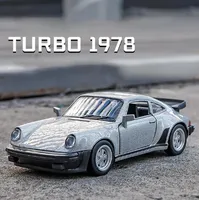 New 1:36 1978 Porsche 911 Turbo alloy car model with silent light Diecast Metal Alloy Model Car Toys For Gift Collection