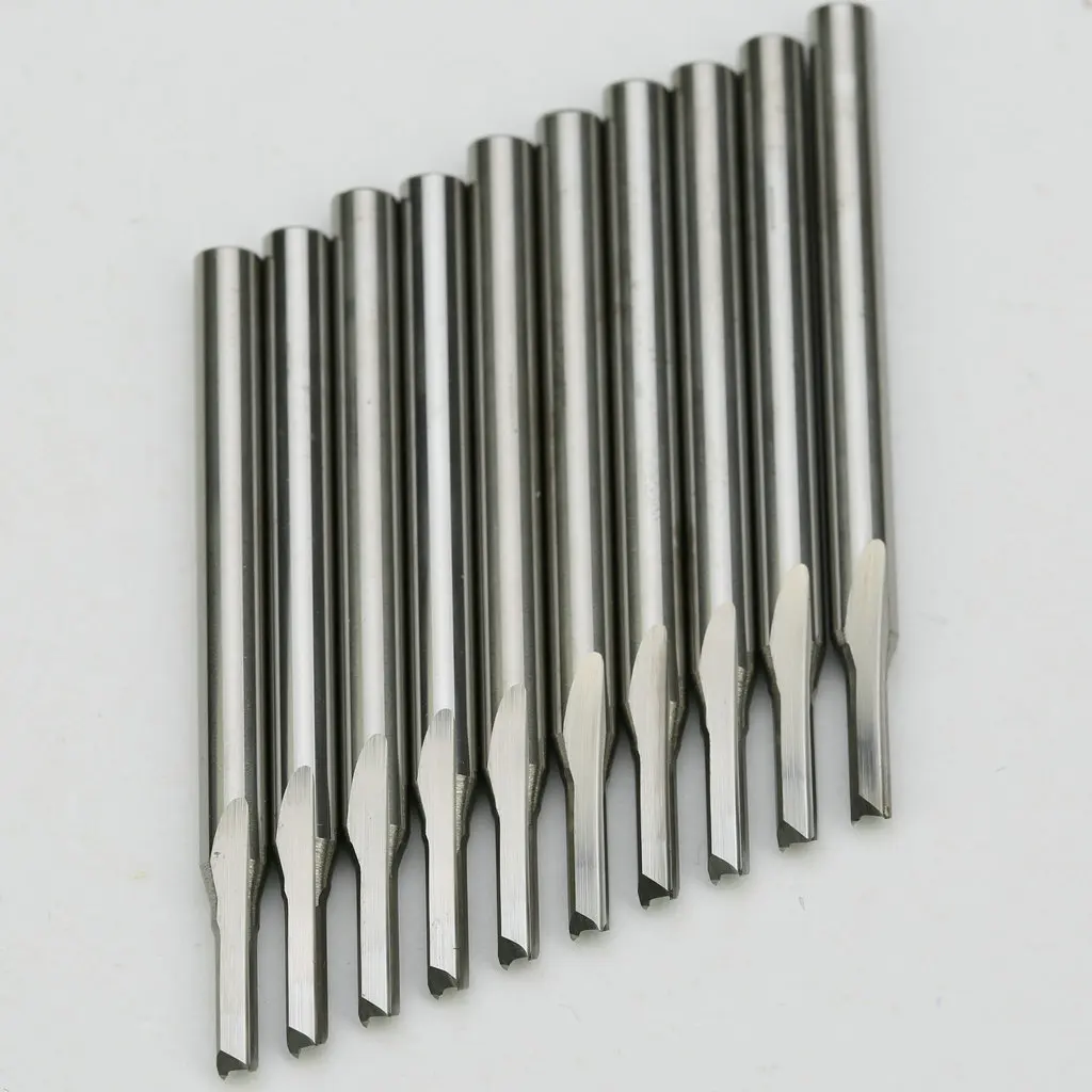 Imagem -02 - Tungstênio Aço Fresa Carboneto Sólido Gravura Escultura Madeira Mdf Ferramenta de Corte Cnc Router Bit End Mill Grupo Flauta Reta