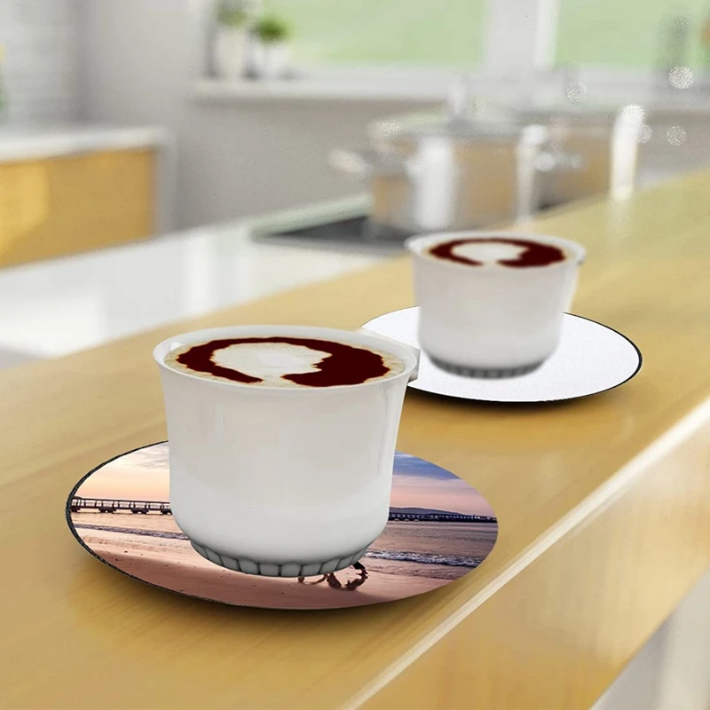 Cup Coasters Sublimation Coaster Blanks Products,Sublimation Cup Coasters Rubber Cup Mat for Heat Transfer