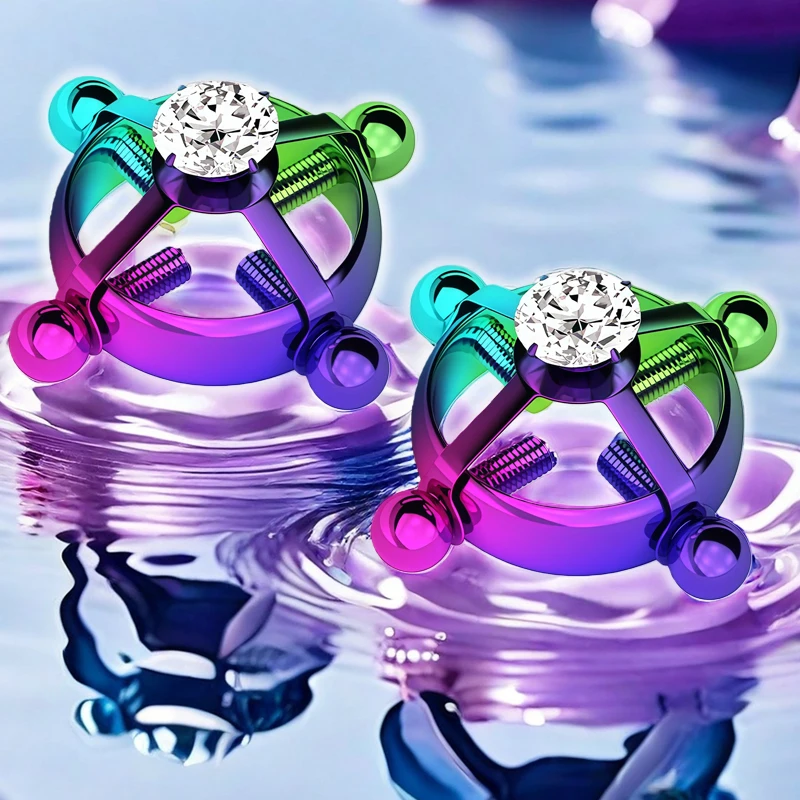 본디지 BDSM 조절 가능 무천공 성인용 니플 링 클램프 섹스토이 여성용 롤플레이 에로틱 기구 이국적인 액세서리