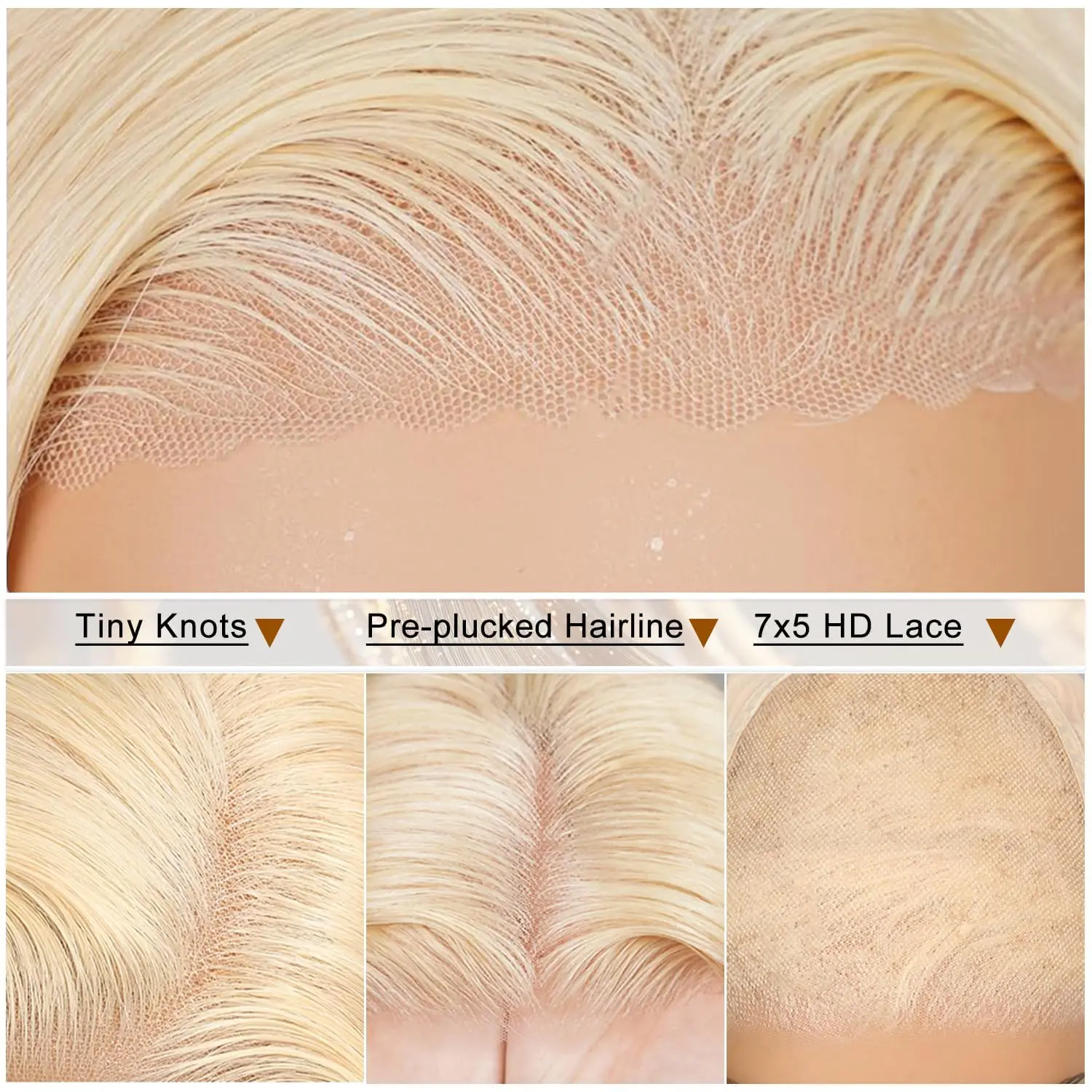 613 شقراء قصيرة بوب شعر مستعار مستقيم 5x5 HD الدانتيل الشفاف الجبهة خصلات الشعر المستعار الإنسان العسل شقراء بوب شعر مستعار مستقيم يمكن مصبوغ أي لون