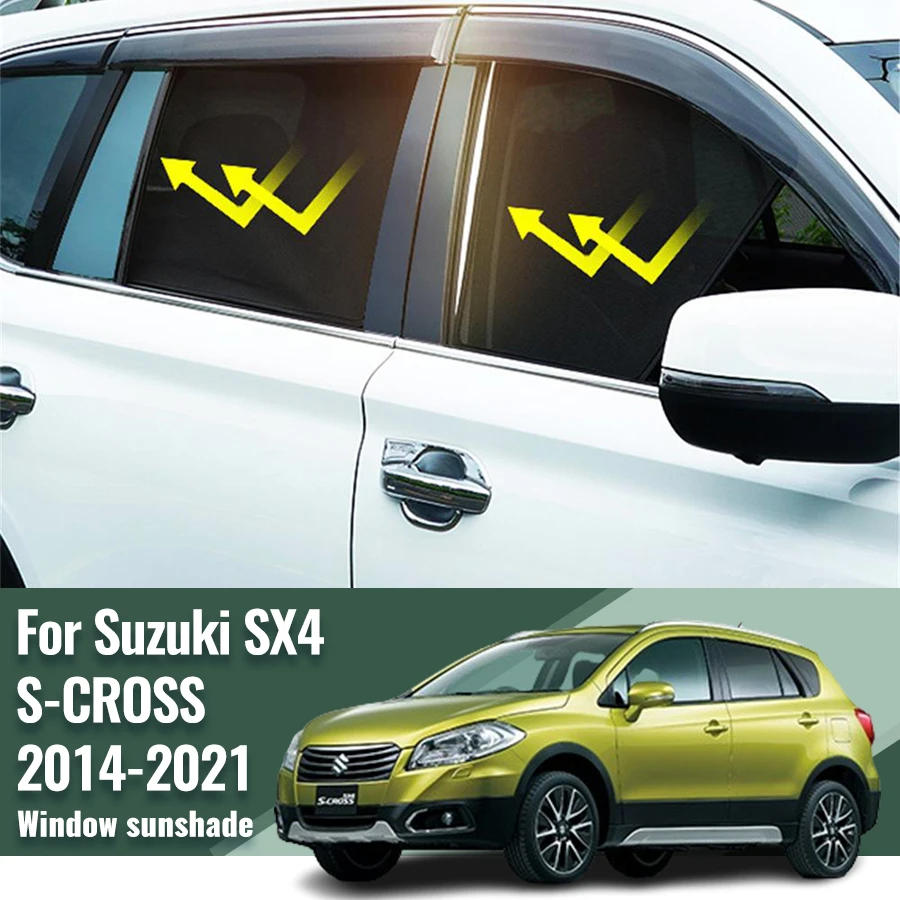 

For Suzuki SX4 S-CROSS 2014-2019 2020 2021 Magnetic Car Sunshade Front Windshield Curtain Rear Side Window Sun Shades Shield