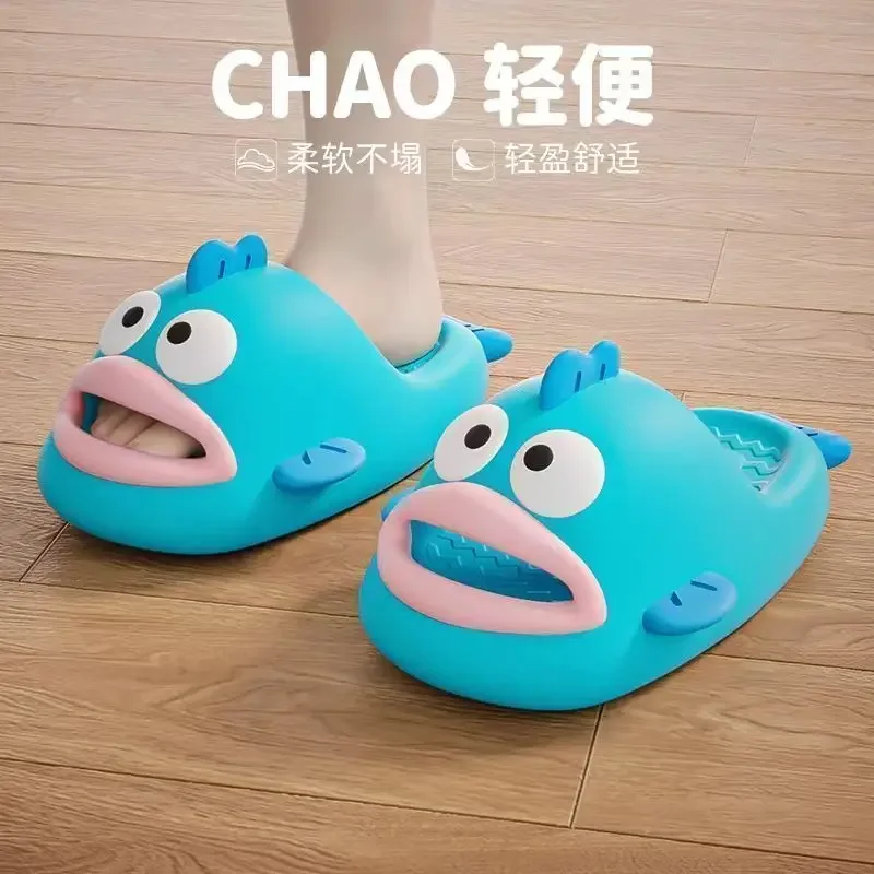 Sanrio Hello Kitty clown fish cute slippers for women summer cartoon bathroom bath non-slip home outdoor thick-soled slippers