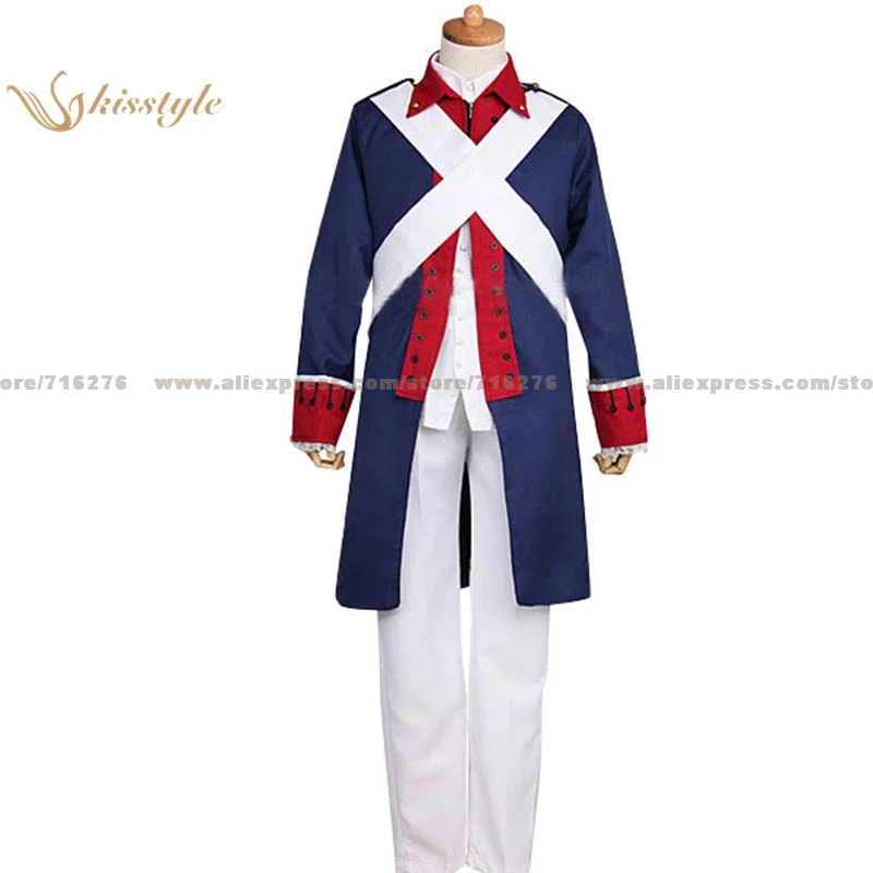 Kisstyle Fashion Hetalia: Axis Powers Alfred United States War Uniform Clothing Cosplay Costume,Customized Accepted