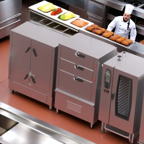 A Heavy square Rectangular Large Stainless Steel Electric Dumpling Stuff Food Steamer and Food Processor Bun Steam Machine
