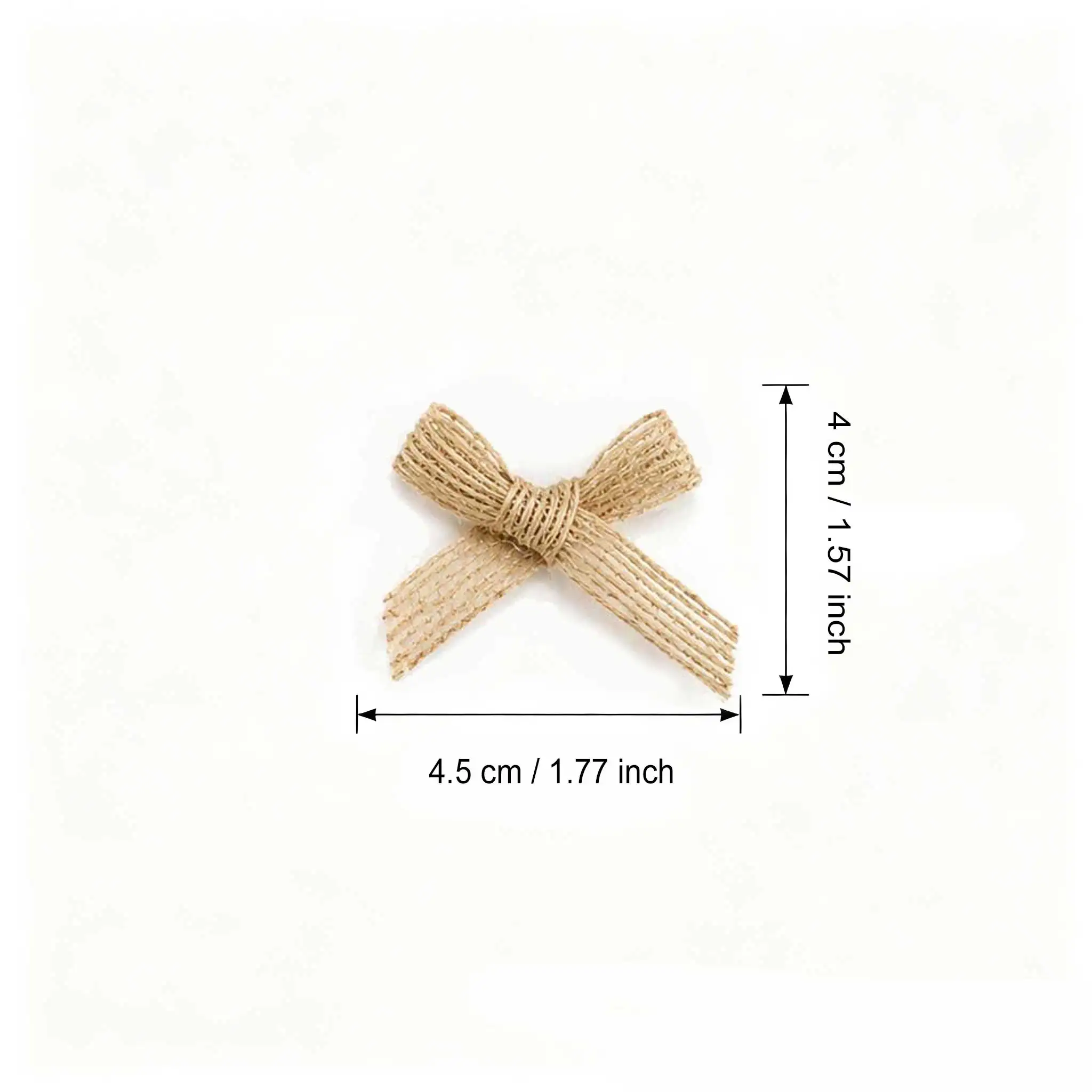 Natural Jute Burlap Bow,Handmade Mini Bowknot,Rustic Vintage Ornament for Gift Wrap,Wedding,Home,Party,DIY Craft Decoration GYH