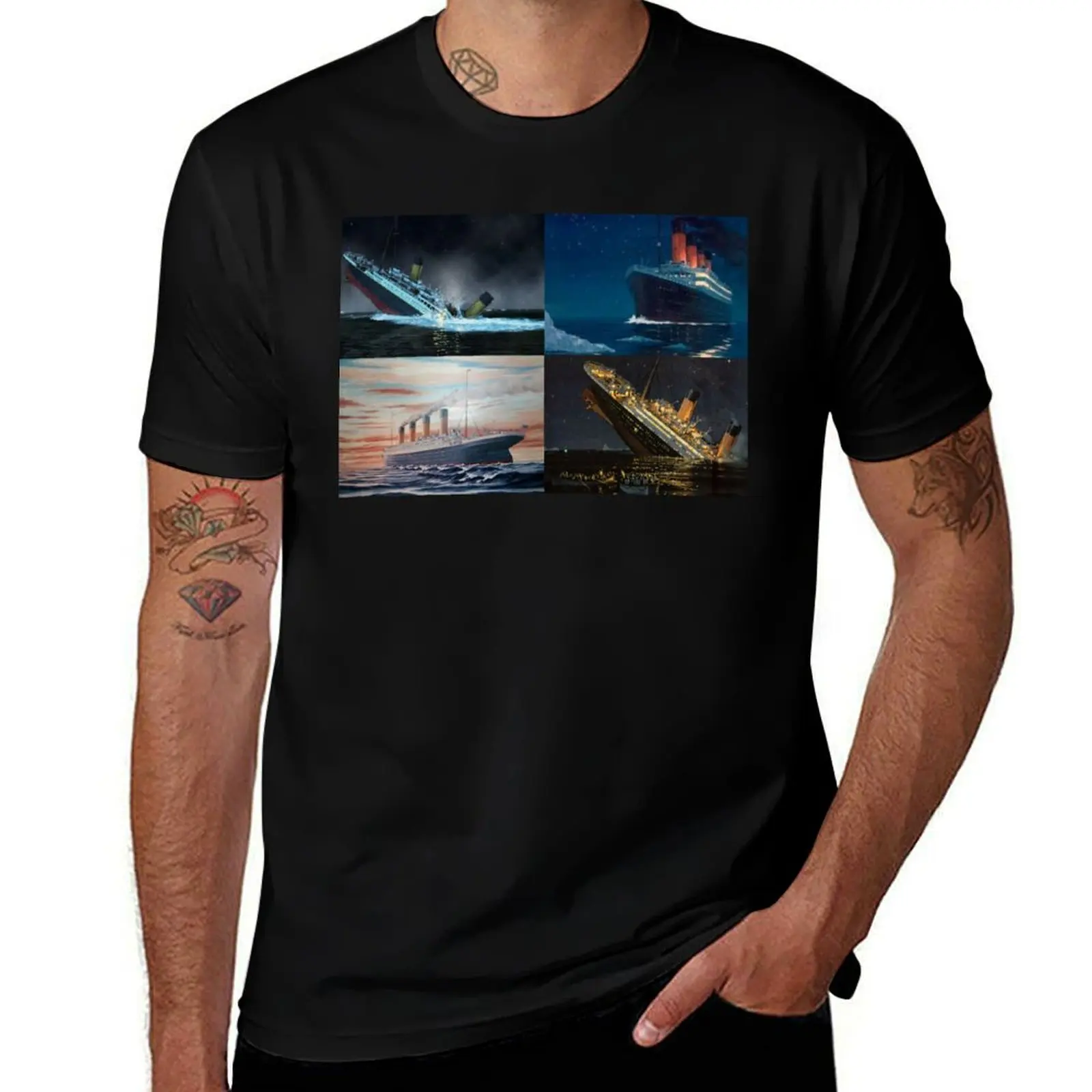 

TITANIC, Titanic and her sisters britanic sister ship,iceburg,white star star liners, T-Shirt