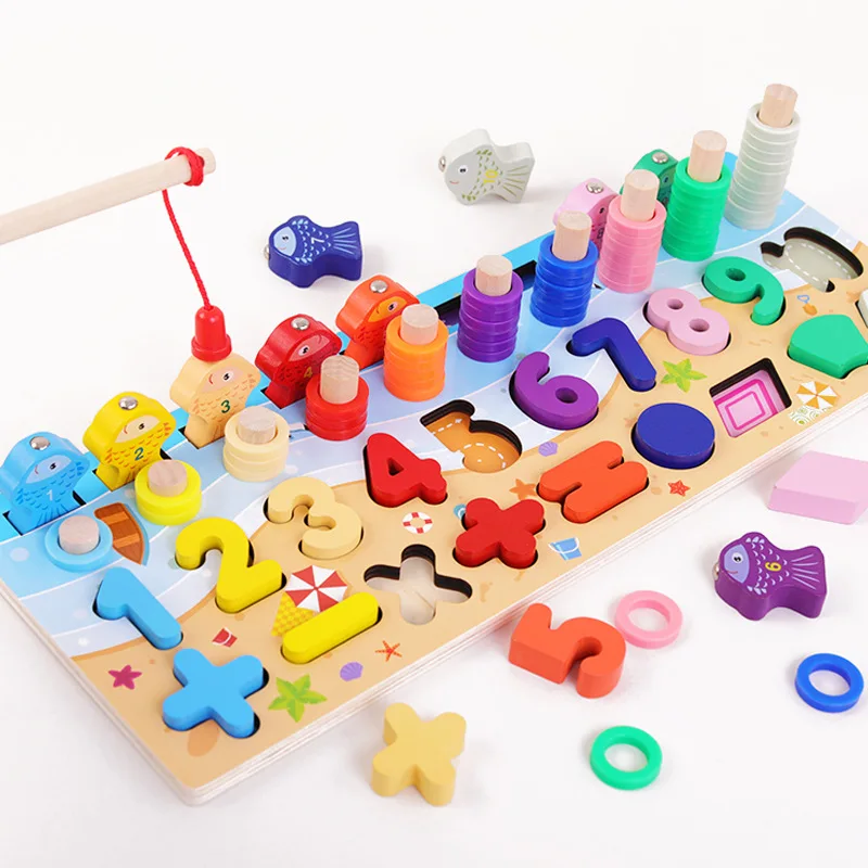 Children Montessori Maze Wooden Toys Puzzle Digital Traffic Numbers Matching Games Educational Learning Toys Gift New