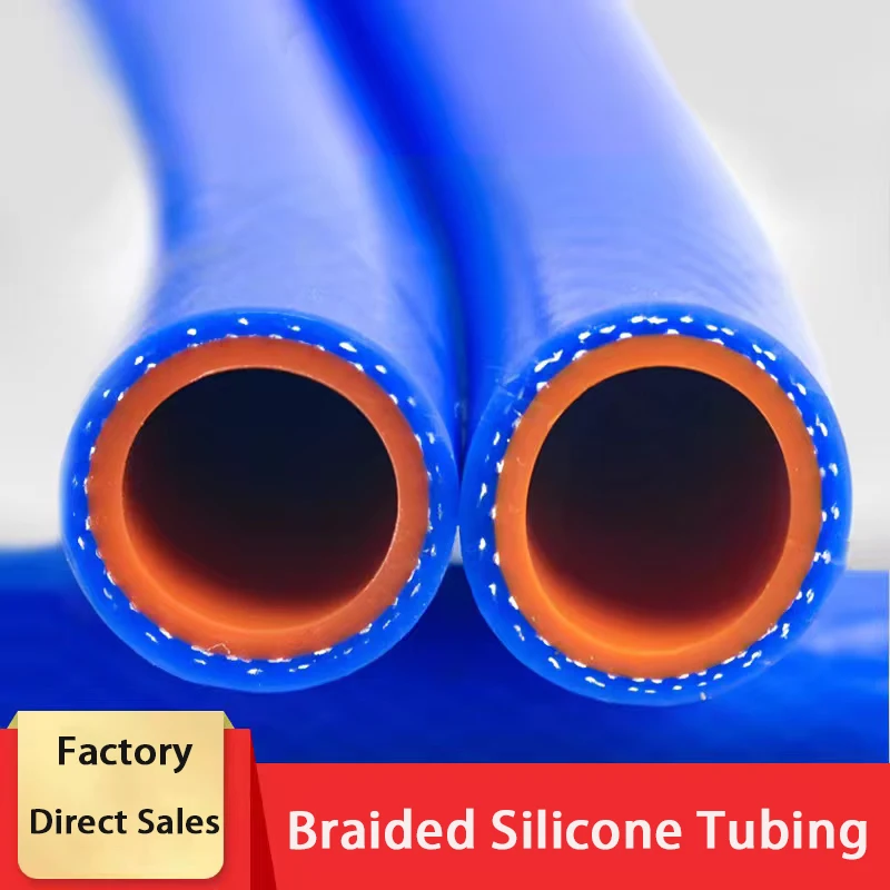 ID6-38mm Automotive Silicone Hose Cylinder Vacuum Pipe Racing Line Pipe Tube Warm Air Water Pipe Double-layer Rubber Hose 1-20M