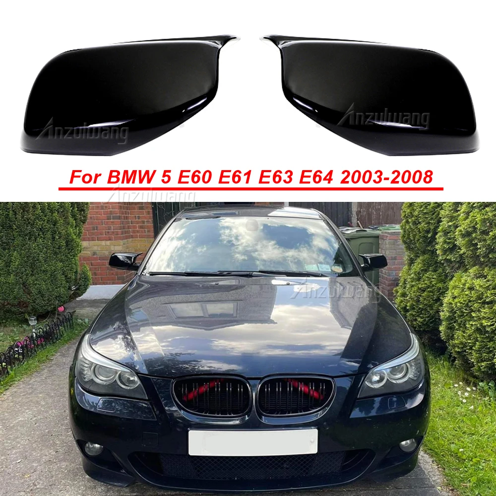 

Carbon Fiber Look Black Rearview Side Mirror cover Caps for BMW 5 Series E60 E61 E63 E64 2003-2008 520i 525i 528i 528xi 530i