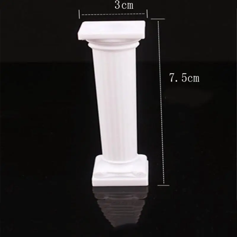 8Pcs/Set White Small+Large Plastic Cake Pillars,Wedding Cake Pillars Stand,Fondant Cake Support Mold Valentine's Day Wedding Bir