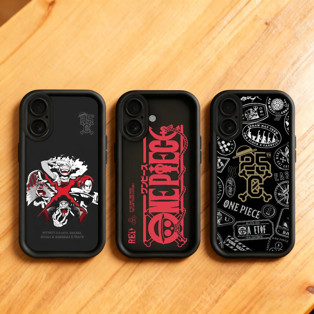 

ONE P-PieceS Luffy Zoro q phone case For Samsung Galaxy S25 S24 S23 S22 A54 A16 Ultra Plus Fe Lens Protective Black Soft Shell