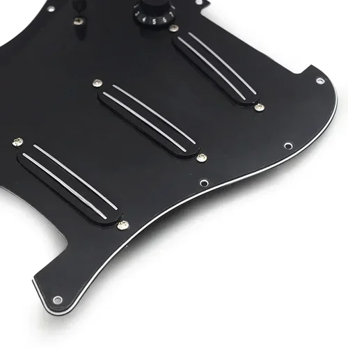 Imagen 2 del producto Golpeador precableado SSS Mini guitarra eléctrica Humbucker 9K/9K/9K placa rascadora precableada cargada para guitarra estilo ST negro