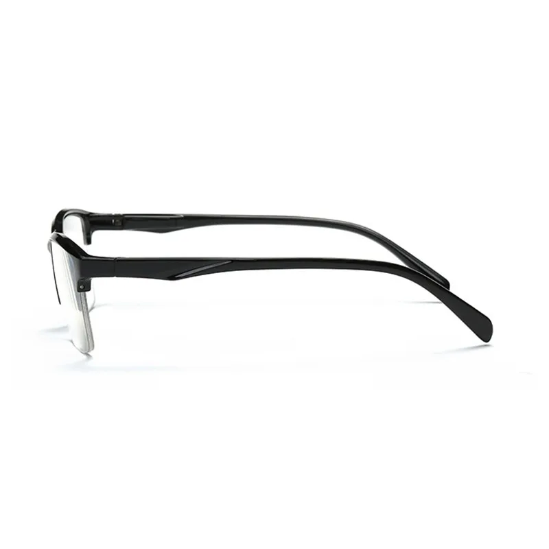 Nuevas gafas de lectura de medio marco para hombres y mujeres, gafas para presbicia ultraligeras, gafas cuadradas negras, gafas de visión de lejos + 75 a + 400