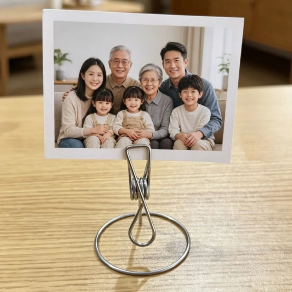 Stainless Steel Mosquito Coil Holder Multifunctional Standing Mosquito Coil Rack Integrated Photo Card Display Clip Students